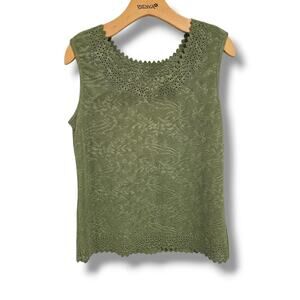 Belle Amie women's green Sleeveless blouse